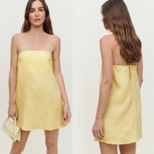 Reformation strapless dress